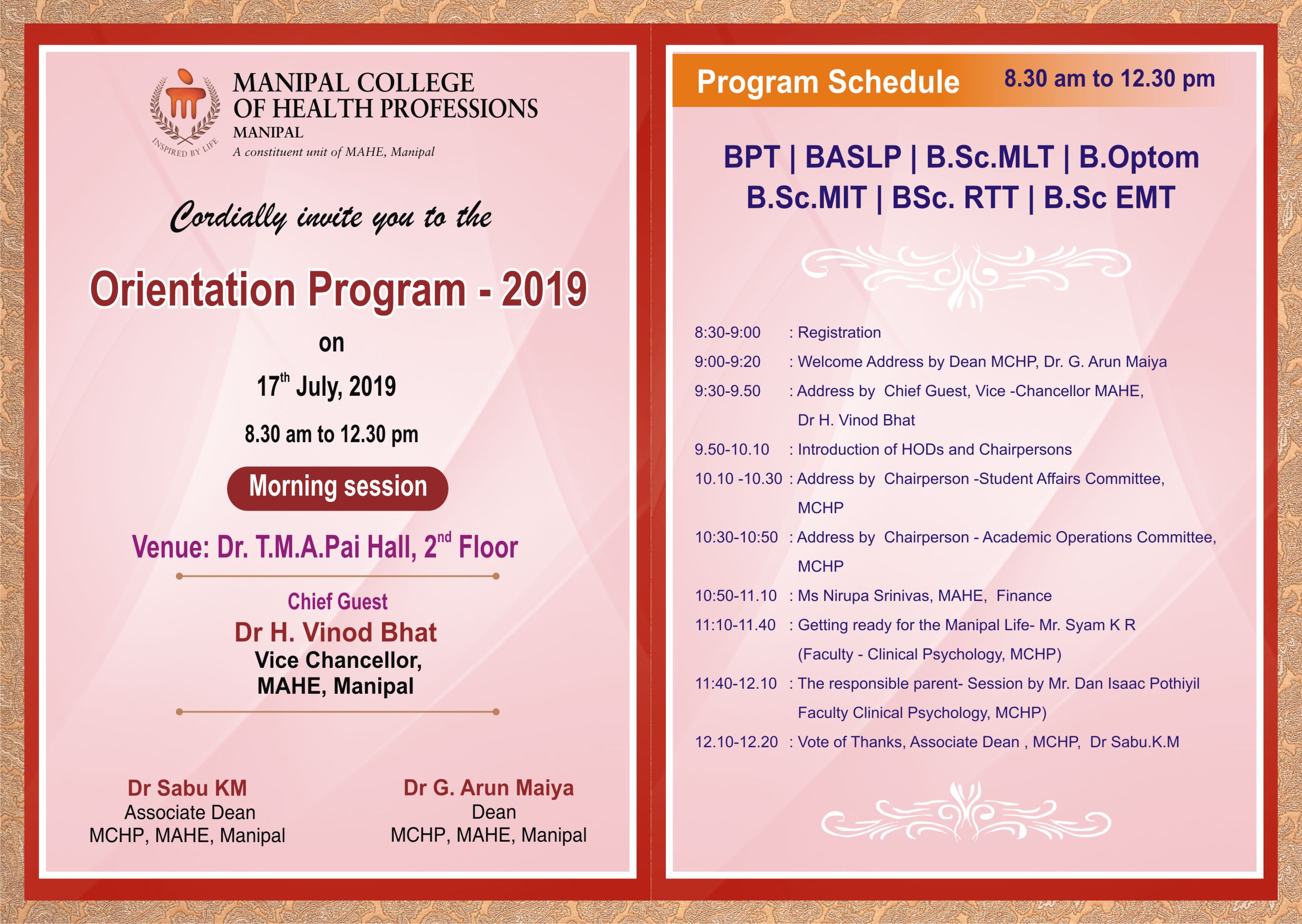 Manipal College Of Health Professions | MCHP Manipal